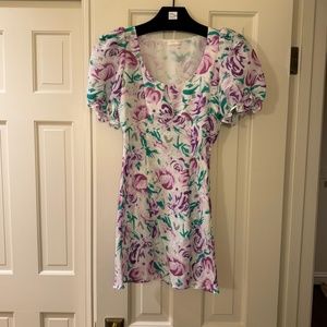 RIXO floral mini dress